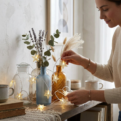 Star String Lights for Indoor Outdoor Decor