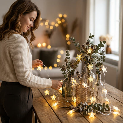 Star String Lights for Indoor Outdoor Decor
