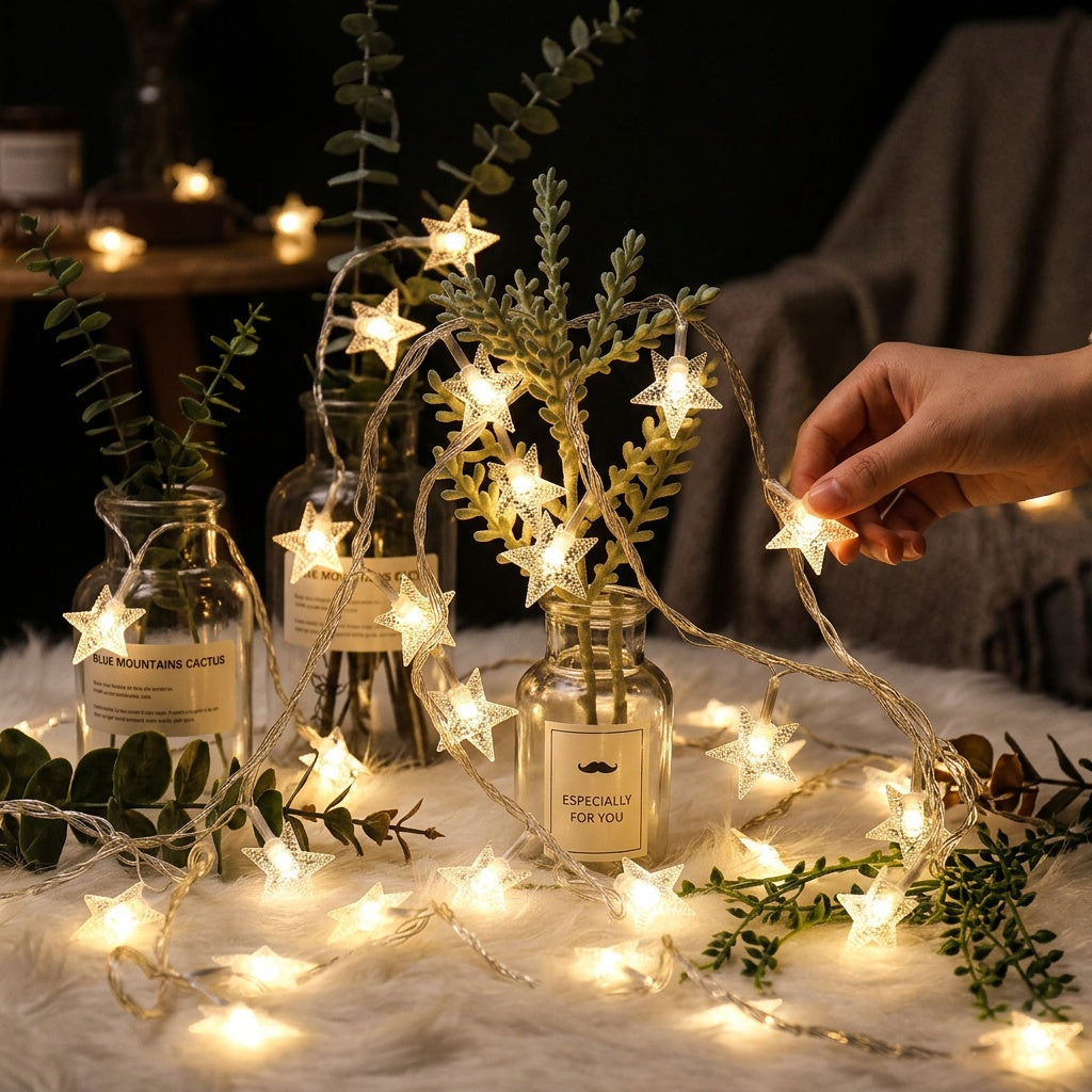 Star String Lights for Indoor Outdoor Decor